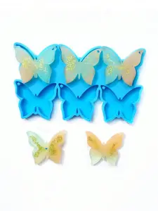 Butterfly-Shaped Silicone Resin Perforated Mold, DIY Jewelry Pendant Molds for Necklaces & Keychains, Handcrafted Accessory Tools, DIY Jewelry Accessories