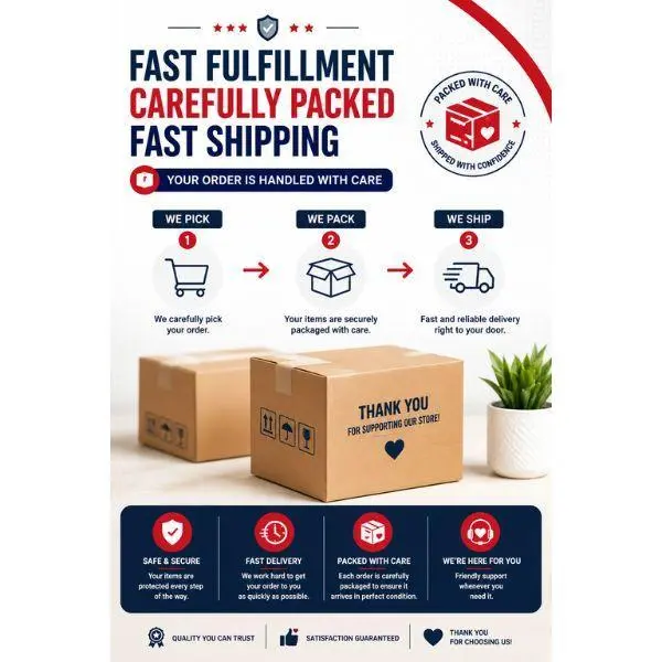 Fast Fulfillment, Careful Packaging & Reliable Shipping