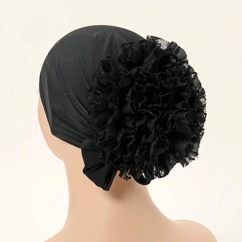 Muslim Instant Turban Hat Inner Hijabs With Flower Caps Women Islamic Underscarf Bandana Bonnet Female Headwrap Turbante Mujer