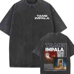 Mens Vintage Oversized Washed Short Sleeve T-shirt Tame Impala Rock Band Deadbeat Tour Album Hip Hop Fans Gift T-shirts, Gift for him, her, Vintage shirt TOY GM1
