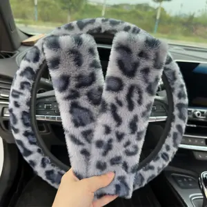 Creative Design Car Steering Wheel Cover & Seat Belt Shoulder Protector, Non-slip Car Steering Wheel Cover, Car Interior Accessories for Women & Men, Car Interior Set, Car Interior Decoration