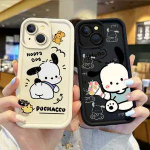 Pochacco Cartoon Phone Case for iPhone 16 15 14 13 12 11 Pro Max 16 15 14 8 7 Plus X XS Max 8 7 Silicone Shockproof Cover