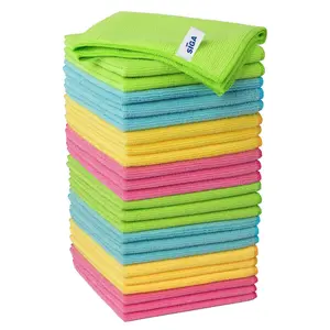 MR.SIGA Microfiber Cleaning Cloth, Pack of 24, Size:12.6" x 12.6"