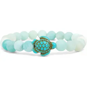 Sea Turtle  Bracelet Bahama Blue Special Edition, helps save sea turtles, one size fits  Men and Women