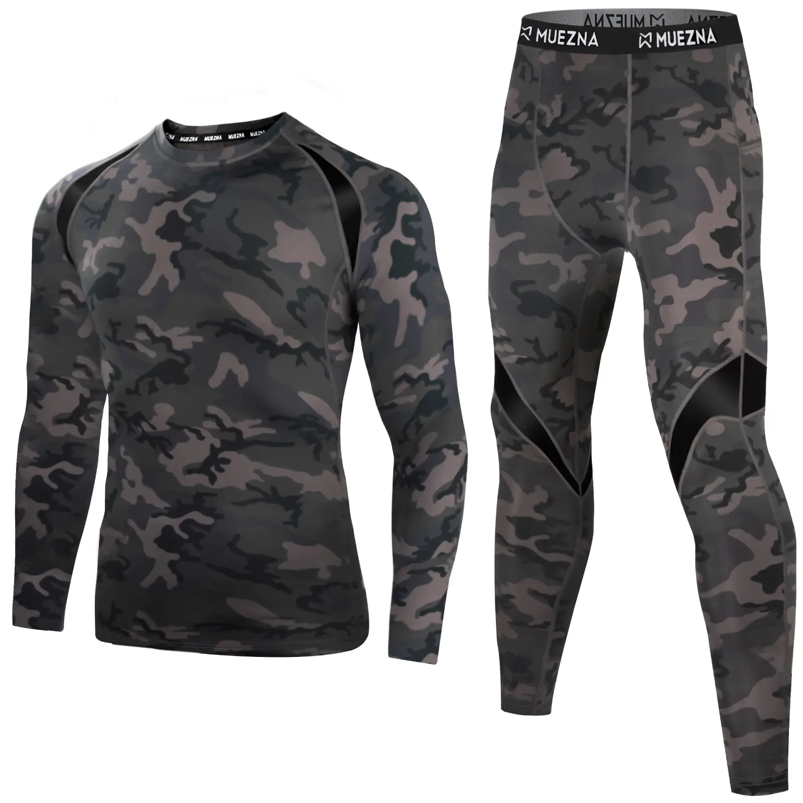 Men's Thermal Top and Bottom Set Underwear Long Johns Base Layer with Soft Fleece Lined Fabric Ultra Moisture Wicking & Anti-Slippery High Elastic Waistband