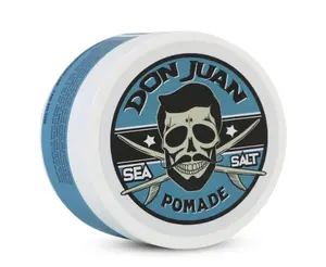 Don Juan Sea Salt Pomade | Water Based | Medium Hold | Medium Shine | Natural Plant Extracts & Ocean Minerals | Surf Wax Scent, 4 Ounce pomade