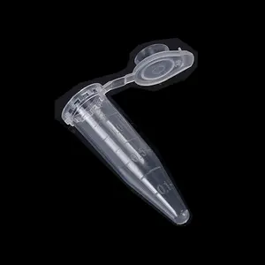 1.5ml Microcentrifuge Tubes with Snap Cap, Polypropylene Graduated, 500 Pcs Sterilized Clear Plastic Small Vials for Leak-proof Sample Storage