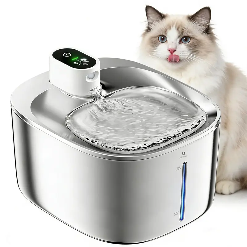 automatic water bowl for big dogs 2.4 Gallon Gravity Pet Water Dispenser with 304 Stainless Steel Bowl –  LESOTC main image 1