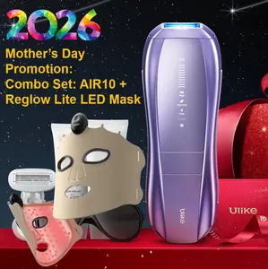 Ulike Laser Hair Removal Air 10 IPL Device with Ice-Cooling Contact Dual Lights Skin Sensor & SHR Mode for Comfortable Effective Results - Epilator