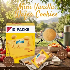 Mini Vanilla Wafer Cookies, Crispy Sweet Snack Packs, Grab and Go Cookie Multipack