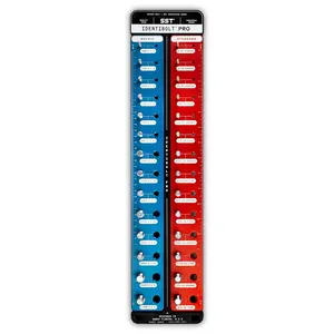 SST - Identibolt PRO - Thread Checker with  Wall Mount - 28 Nut & Bolt Identifier Gauge - Measures #6 to  1/2  & 4mm to 14mm - Tight Tolerance & Industrial Grade Precision - Designed in the