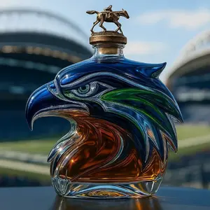 High borosilicate glass sea eagle head whisky bottle glass sealed sparkling wine jar household sparkling wine bottle