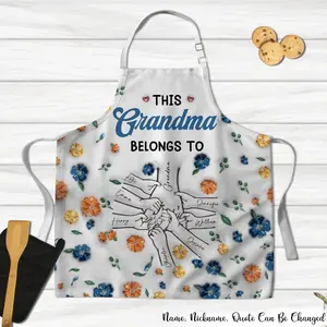 Grandma’s Kitchen, Filled With Love - Family Personalized Custom 3D Inflated Effect Printed Apron - Mother's Day, Gift For Mom, Grandma