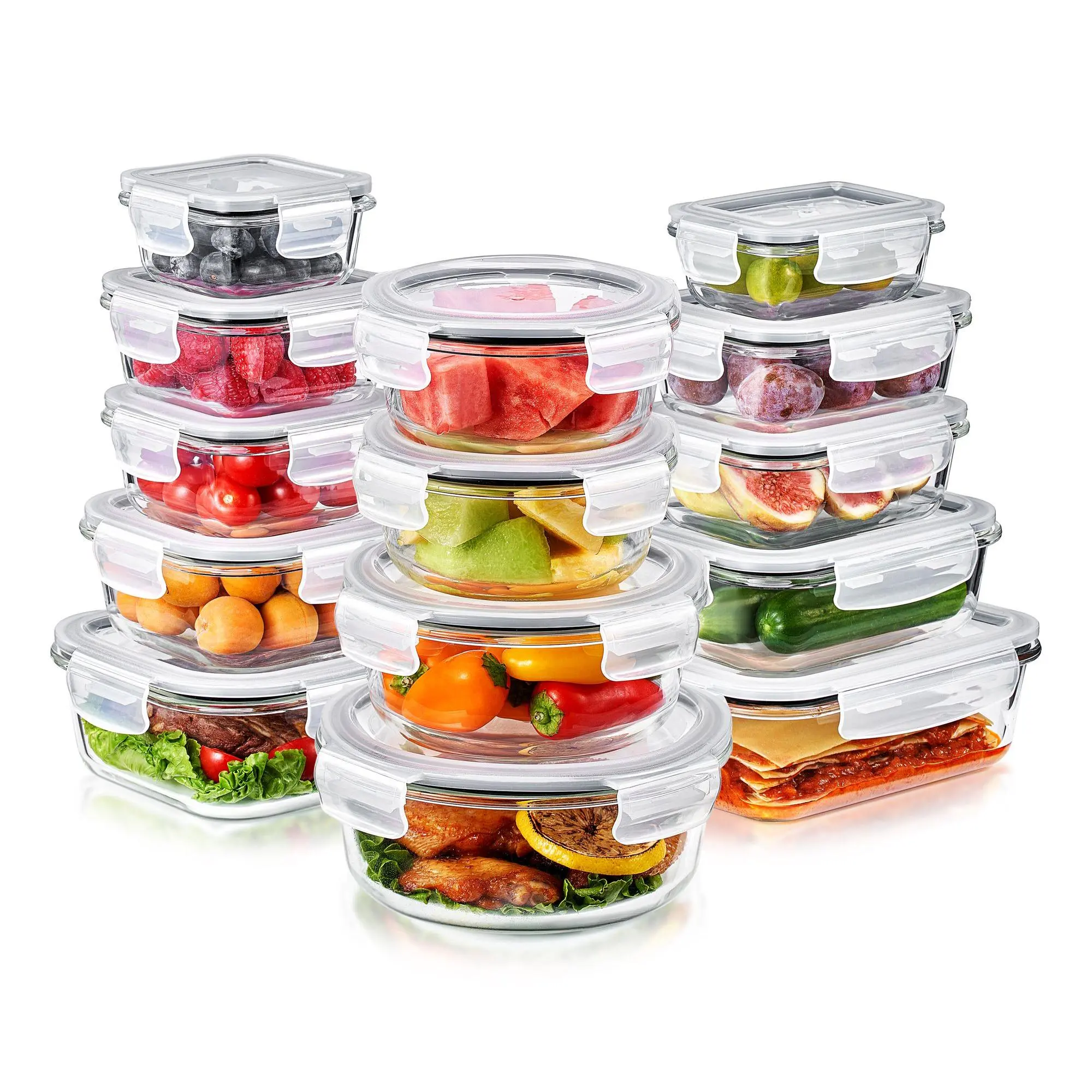 Sorbus 28-Piece Glass Food Storage Containers with Lids Sorbus 28-Piece Glass Food Storage Containers with Lids