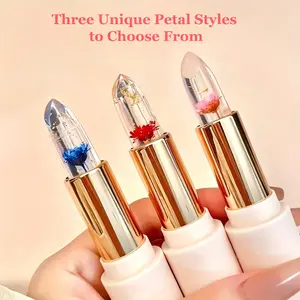 Juicy Temperature Color Changing Lipstick, Moisturizing Flower Lip Balm, Hydrating Lip Gloss for All Occasions Makeup