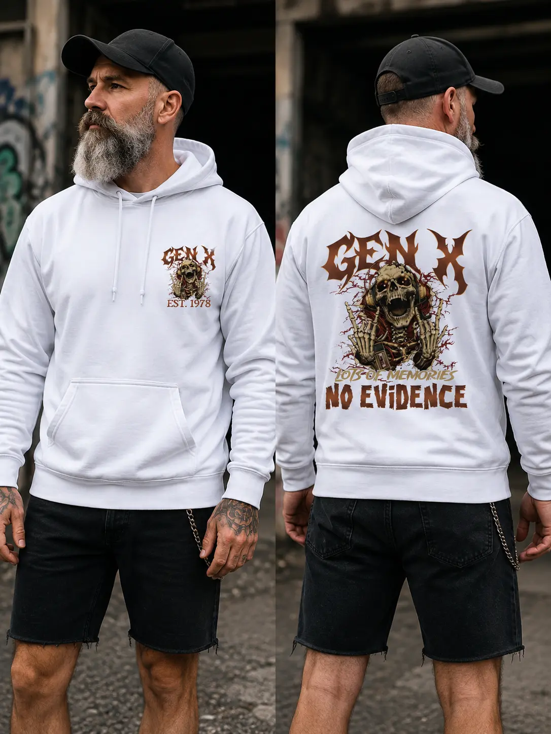 Personalized Year 1965 1980 Gen X Hoodie, Lots Of Memories No Evidence Hooded Sweatshirt, Generation X Apparel, Custom Birth Year Hoodie, Badass Gen X Gift, Vintage Retro Outfit, Men's Women's Hooded Pullover