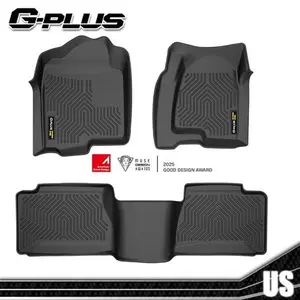 Floor Mats for Chevy Silverado GMC Sierra 1500 1999-2006 & 1500 Classic 2007, Fit Silverado Sierra 2500 2001-2004, 2WD 4WD Extended Cab TPE Floor Cargo Liners