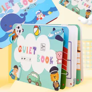 Montessori Quiet Book for Kids, Sticker Book My First Busy Book, Animal Number Matching Puzzle, Educational Learning Toy, Calm Down Book, Preschool Learning Book