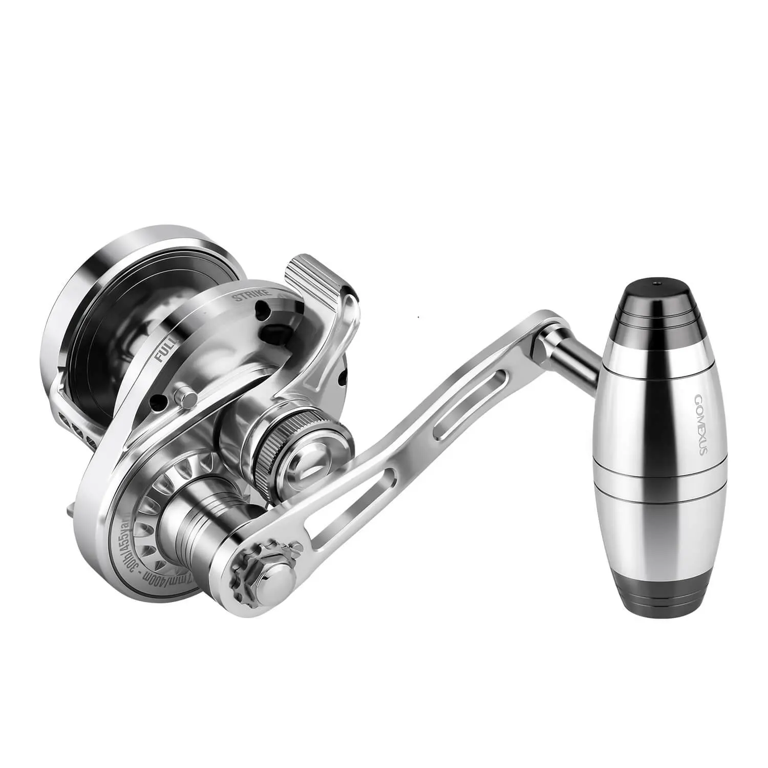 Gomexus LS20 II Slow Pitch Jigging Reel for Offshore Saltwater Fishing, 25LB Lever Drag, High Speed 6.5:1 Ratio with T-Bar Handle, Outdoor Fishing Equipment, Smooth Fishing Reel