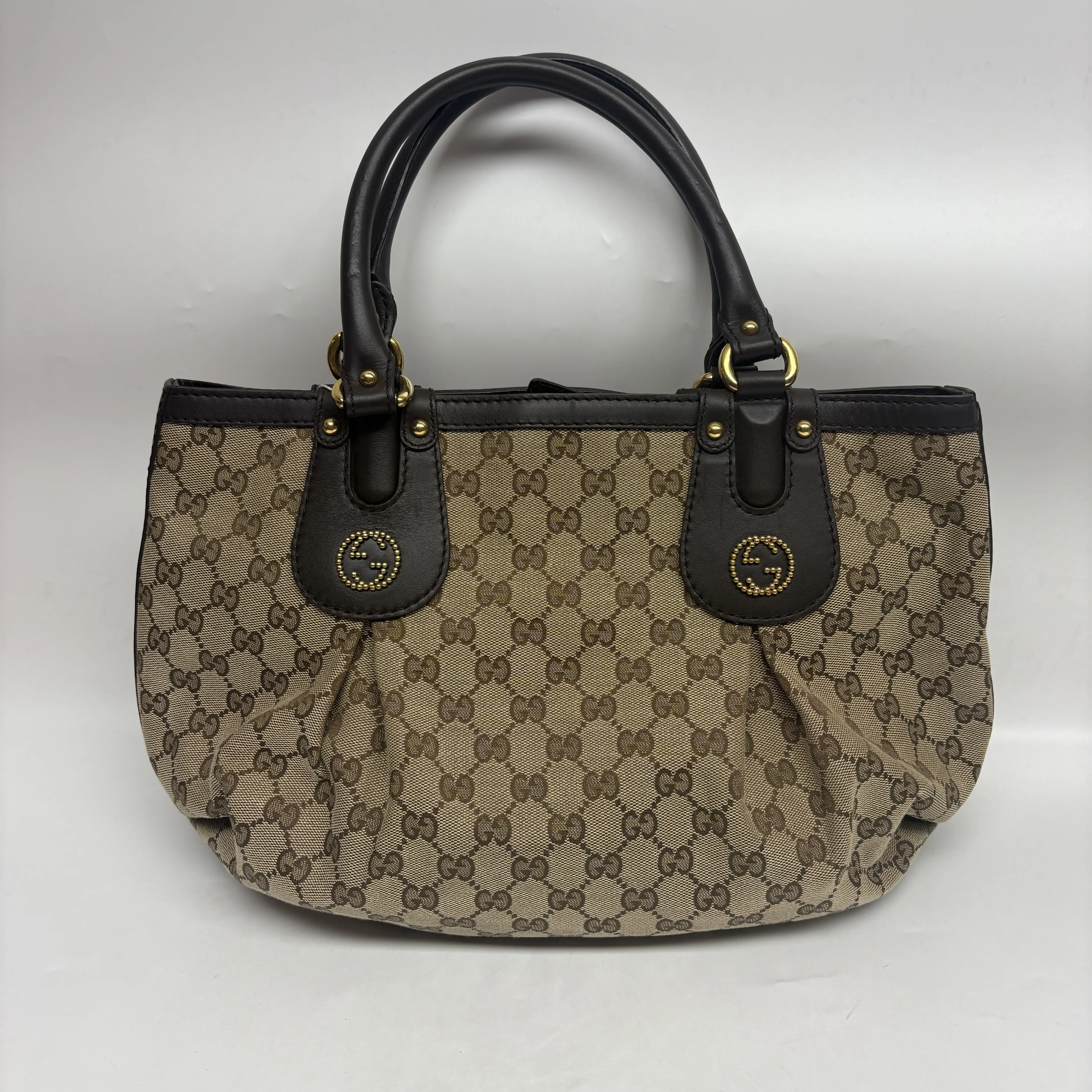 Pre-owned Canvas Handbag Gucci Vintage Tote Monogram