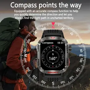multifunctional smart watchNew GPS Smart Watch Men Flashlight Compass Waterproof 600mAh Battery Outdoor Sport Tracker Bluetooth Call Smartwatch