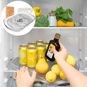 Organize your kitchen with ease with the NOSTALGIQ Large Rotating Lazy Susan for Refrigerator Organizers and Storage! This 360-degree rotating turntable for cabinet, fridge or pantry makes it easy to access your stored items quickly. Its perfect as a refr