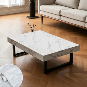 Roll [23.62 * 393.70 in ] self-adhesive waterproof wallpaper in marble-heat and oil resistant, peelable DIY kitchen backsplash, realistic marble pattern for furniture and room decor, decorative foil | waterproof kitchen wallpaper