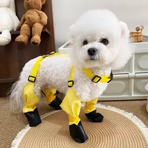 Pet Outdoor Dog Rain Boots, Waterproof Anti-Slip Soft Sole, All-Season Use, Non-Dropping Strap, Multiple Sizes Available