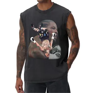 100% Cotton Acid-Washed Gervonta Davis Tank Top — Boxing World Champion Flip T-Shirt with Custom Graphic