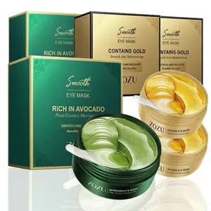 Soothing Avocado & Golden Eye Mask – Use Moisturize Avocado Eye Mask During The Day And Gold Eye Mask At Night – Natural Moisturizing Eye Mask, Reduces Puffiness, Soothing Dry Skin, Eye Care Product For Daily Use  Hydrating