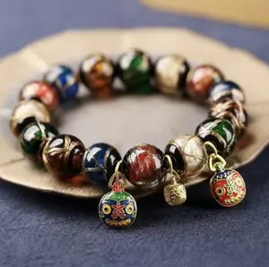 GEMRICH Temple sacred incense ash bracelet, Chinese feng shui beaded bracelet, Five Elements bracelet, wealth-attracting charm bracelet