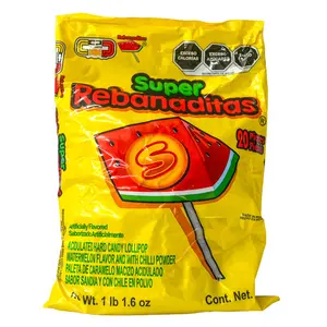 Candy Pop Super Rebanaditas Sweet Watermelon Lollipop with Tangy Spicy & Salty Chili Powder for Bold Flavor