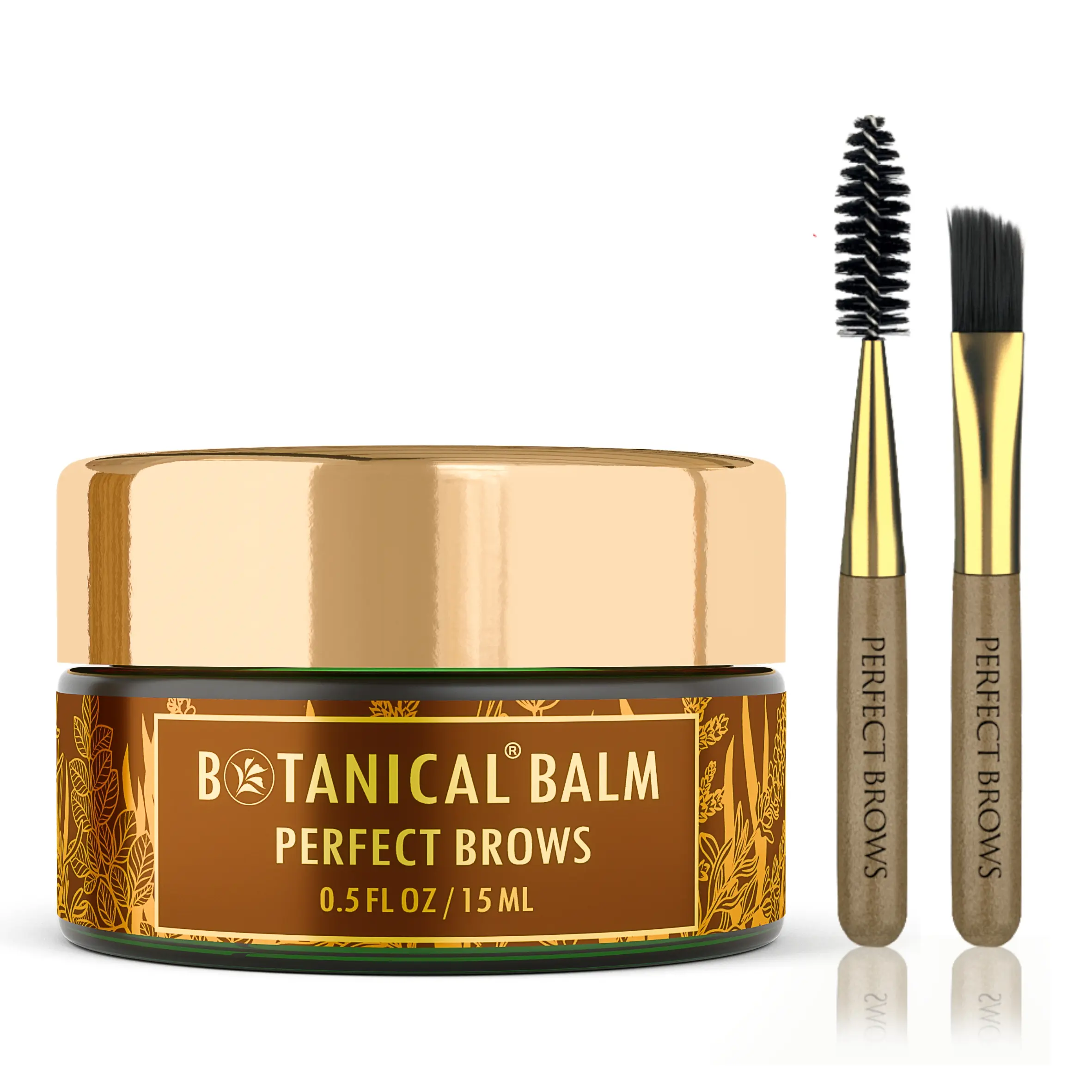 Botanical Perfect Brows Balm Natural Brow Thickening Pomade Styler for Men and Women - 0.5 Fl Oz