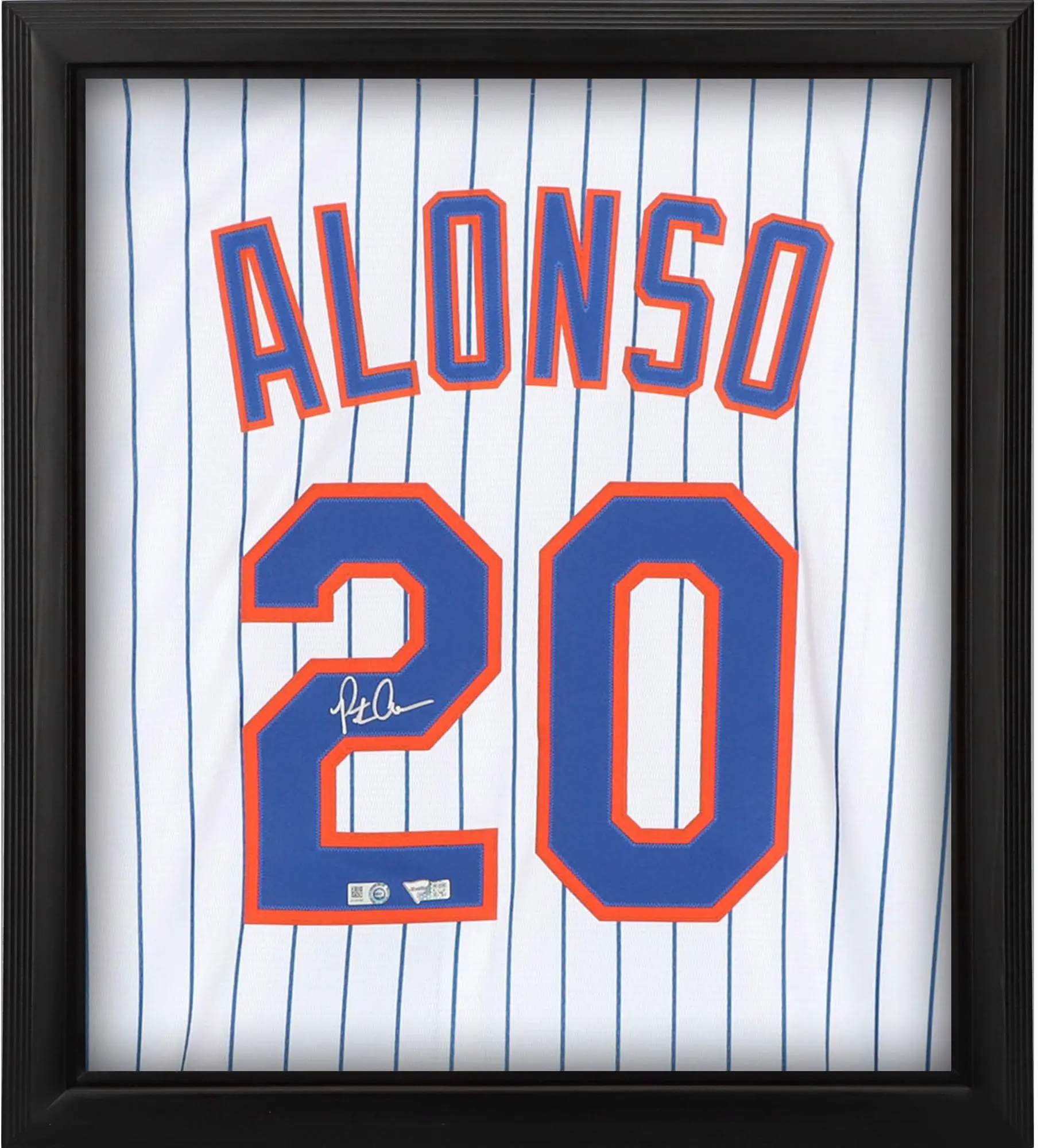 Pete Alonso New York Mets Framed Autographed White Nike Replica Jersey Shadowbox - Fanatics Authentic Certified