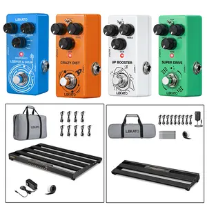 LEKATO 2 in 1 Drum Looper Pedal/UP BOOSTER BS-02/SUPER DRIVE OD-02 Mini Overdrive Guitar Pedal TS Green Box Overdrive 2 Modes Super and Normal for Electric Guitar True Bypass
