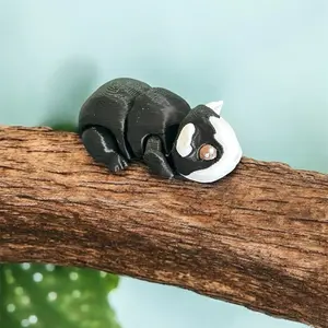 Mini tiny black guinea pig pocket pet friend 3D printed miniature figure statue figurine