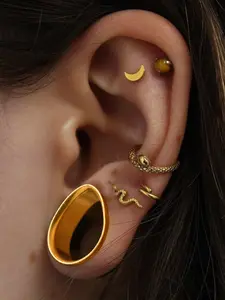 vanku 2pcs Simple Style, Stainless Steel Water Droplet Design Unisex Jewelry Gift Ear Plugs Gauges Expanders Body Piercing Jewelry, Flat Pierced Jewelry, Casual All-Season Accessory for Daily Wear Women men Earring Tunnels Stretchers