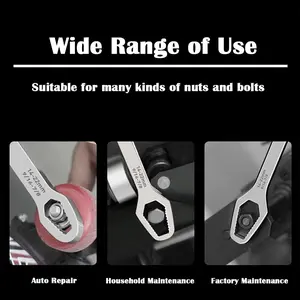 Universal Car Torx Wrench, 8-24mm Self-Locking Wrench, Dual-Head Torx Socket, Anti-Slip Multi-Function Wrench, Professional Auto Tool