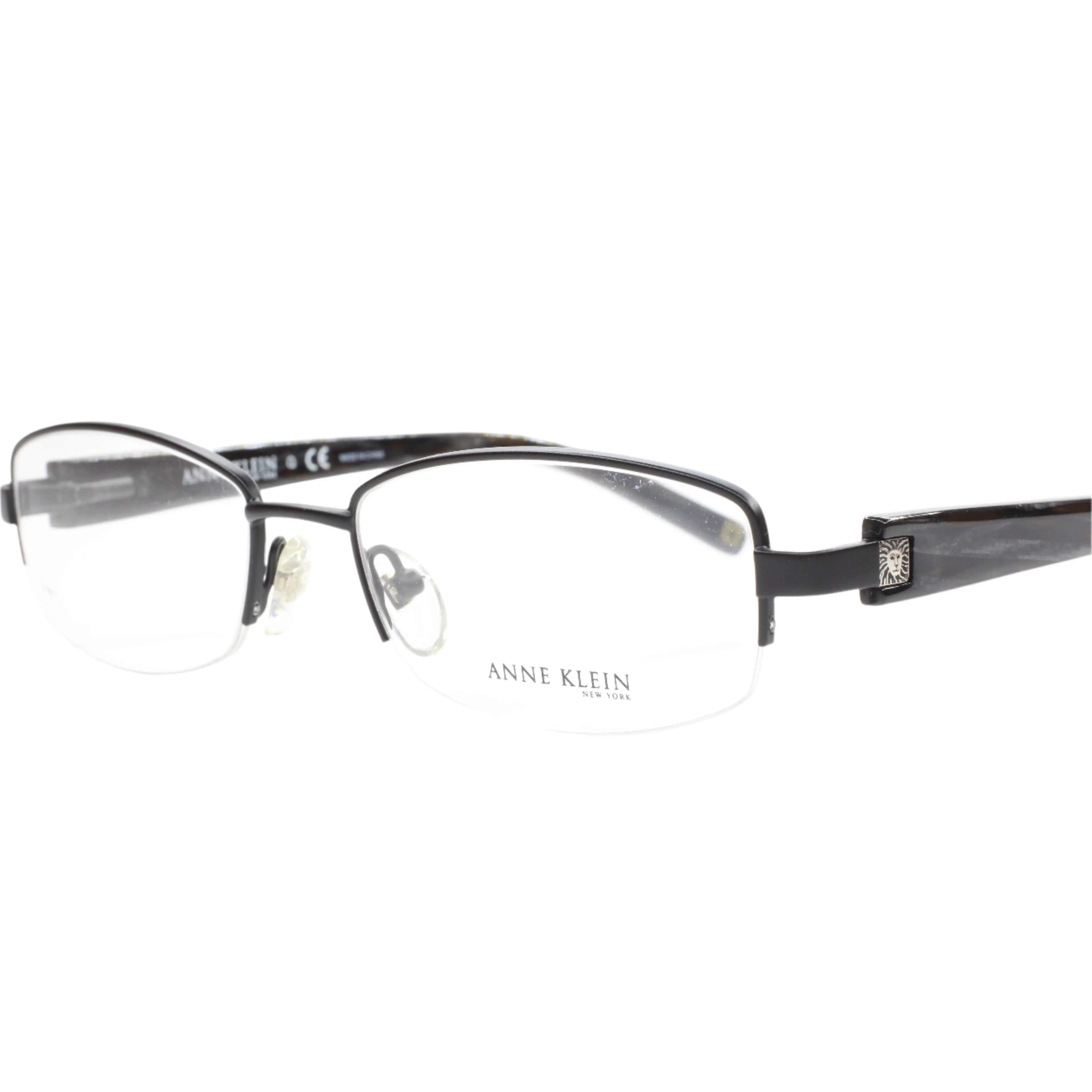 Anne Klein AK9130 566S Black Metal Semi-Rimless Luxury Eyeglasses -Wo