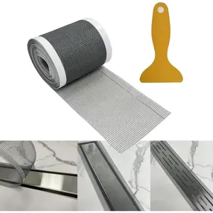 10m Hair Catcher Shower Drain Mesh Sticker, DIY Shower Drain Cover Any Length, Linear Shower Drain Hair Blocker with Removal Tool