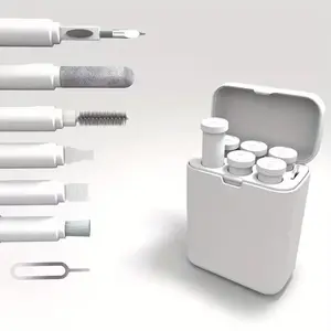 Portable Multi-Device Cleaning Kit for AirPods, Phones, Cameras and Laptops, Includes Cable and Connector Cleaning Tools, Compact Durable Design