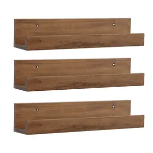 Levie Wooden Picture Ledge Wall Shelf Set