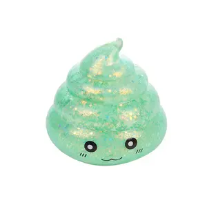 Giant Golden Glitter Poop, Jumbo Poo Squishy Stress Ball, Hilarious Anxiety Relief Fidget Toy, Soft Maltose Squeeze Toy for Adults & Teens, Funny Prank Gift & White Elephant Present