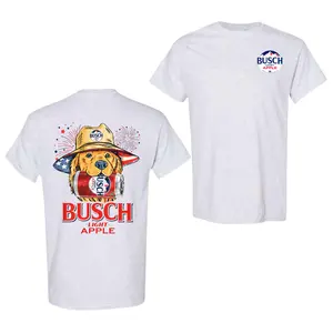 Busch Light Apple Dog Shirt, 4th Of July Gift, Funny Golden Retriever Beer Graphic Tee, Patriotic USA T-Shirt for Men