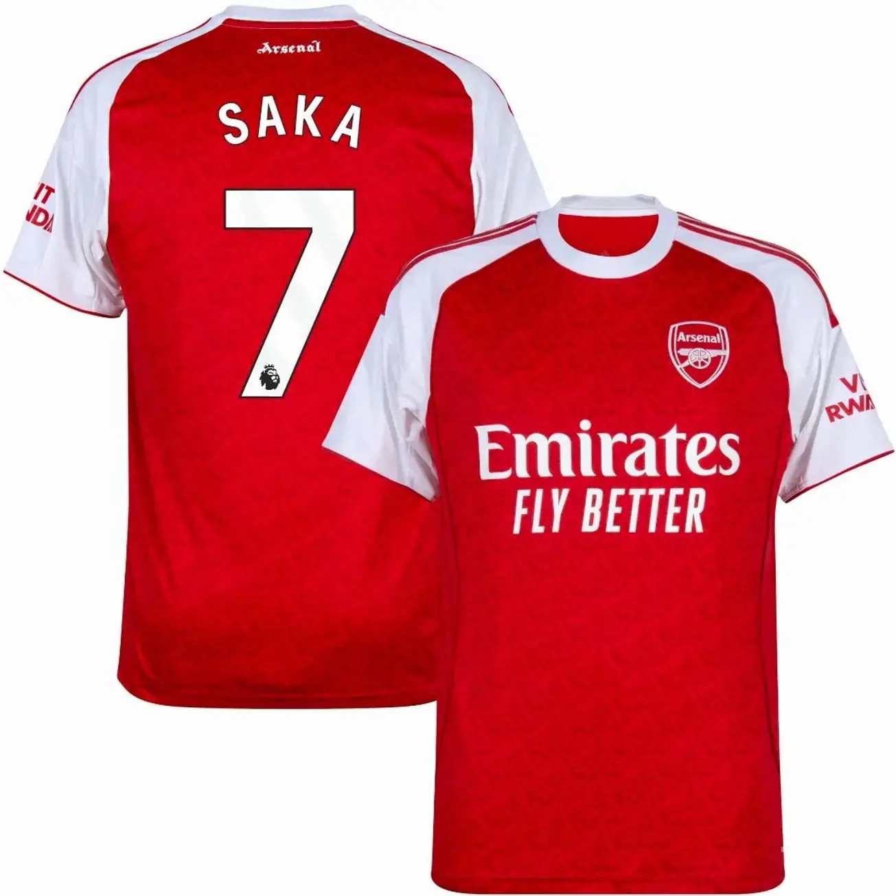 Unisex Soccer Arsenal Team Saka #7 Champions League 2025/26 - 2026/27 Home Stadium Jersey - Red E6