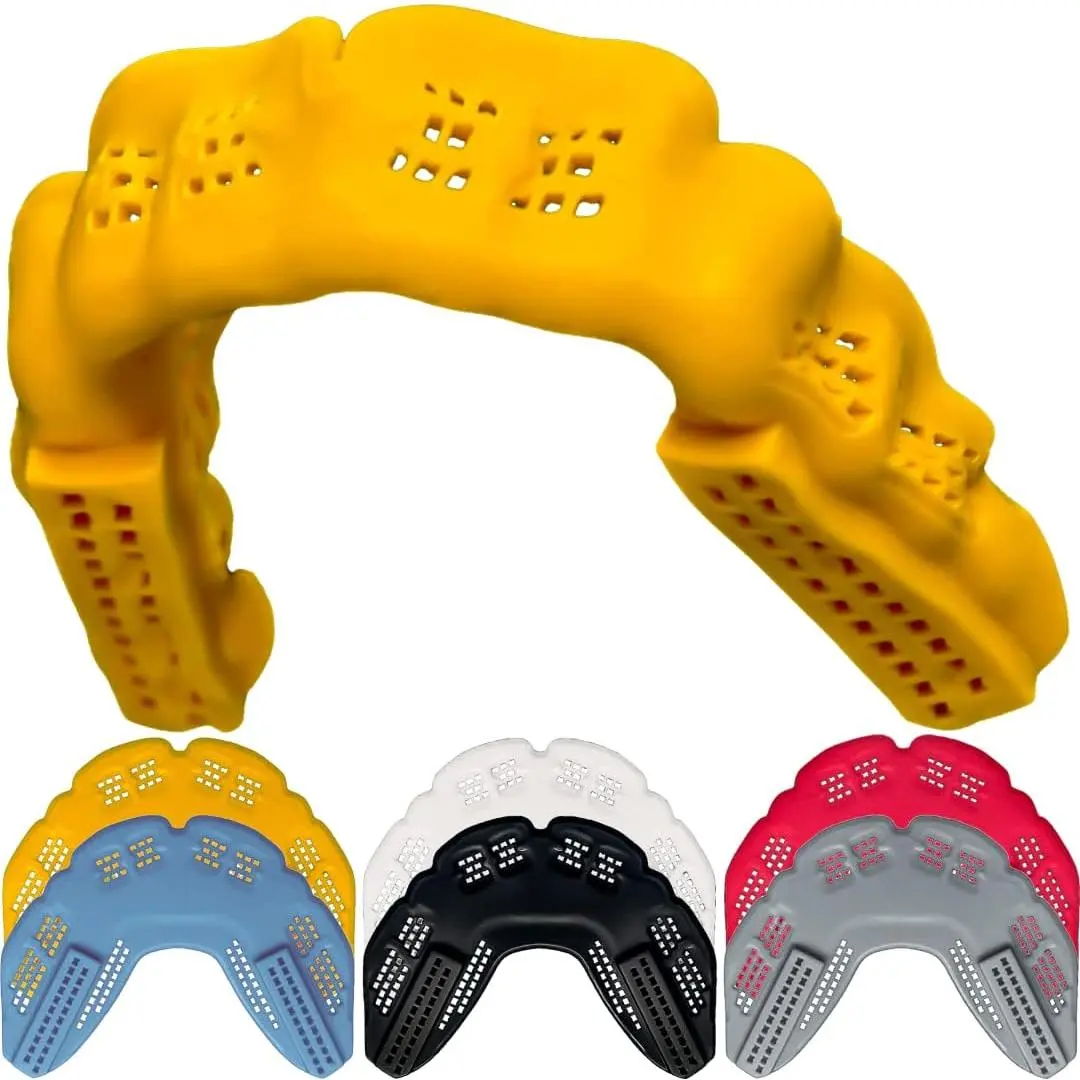World’s Thinnest Most Breathable is 3X Stronger! Football MMA Hockey Rugby Basketball BJJ Lacrosse Boxing Sports Mouth Guard Grinding Teeth. Men Women Adult Youth Kids Braces