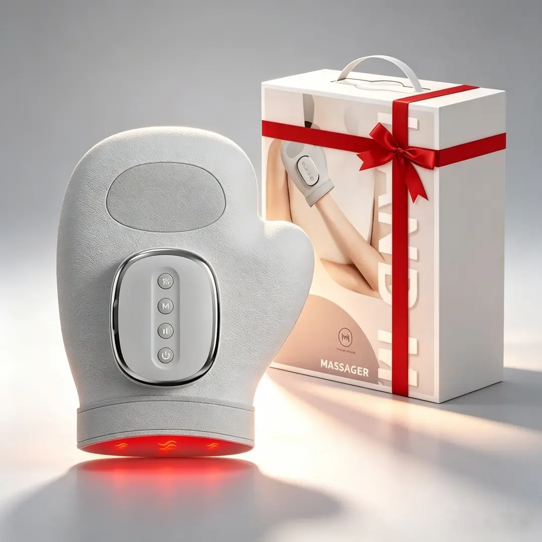 Wireless Electric Hand Massager, Portable Body Massage Tool, Heat Therapy and Pressure Function, 3D Compression, Rechargeable, Home Office Use, Usb Rechargeable Massagers
