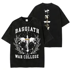 Basgiath War College Washed Tshirt, Violet Sorrengail, Fourth Wing Tee, Fourth Wing Merch, Fantasy Book Lover