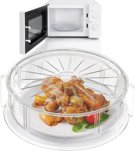 Kitchen Discovery Splatter Proof Microwave Cover – Reusable Splash Guard with Handles, BPA-Free, Protects Against Spurts & Spatters, Eco-Friendly Alternative to Plastic Wrap