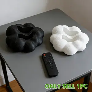 Cloud Remote Control Holder, Modern Storage Box with Soft Cushioned Top/Compatible with TV, DVD, Blu-ray, Space-Saving Decorative Storage Box, Suitable for Living Room, Bedroom